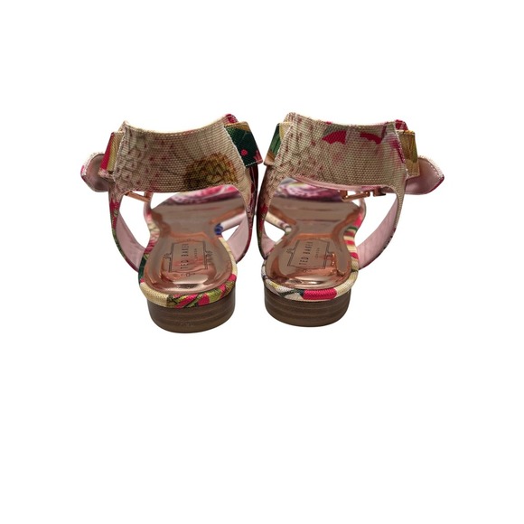 NWT Ted Baker London Leeban Sandals, Encyclopaedia Floral, Size 9 - Picture 3 of 13